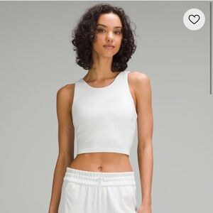 lululemon Ribbed Softstreme Cropped Tank Top in bone